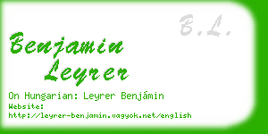 benjamin leyrer business card